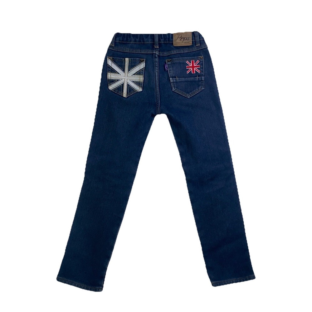 VTG Prps Union Jack Jeans 24x24 Dark Wash Y2K Rare Made in‎ Japan Indie Sleaze